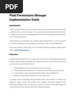 Permissions Manager Implementation Guide