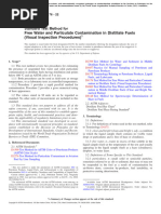 Free Water and Particulate Contamination in Distillate Fuels (Visual Inspection Procedures)