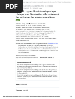 Lignes Directrices de Pratique Clinique Pourl'évaluation Etle Traitement Des Enfants Et Des Adolescents Obèses