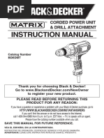 UNIDAD MOTRIZ CON CABLE Y ADITAMENTO DE TALADRO Bdedmt - Manual