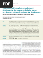 Endothelial Lipid Phosphate Phosphatase-3 Deficiency That Disrupts The Endothelial Barrier Function Is A Modifier of Cardiovascular Development