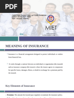 UNIT IV-Insurance Planning