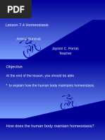 Lesson 7.4 Homeostasis