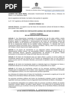 Ley Del Centro de Conciliacion Laboral Del Estado de Mexico