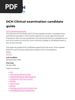 DCH Clinical Examination Candidate Guide