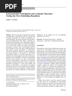 Extracurricular Participation and Academic Outcomes Testing The Over-Scheduling Hypothesis