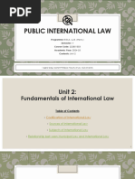 (EDITED) Unit 2 - Public International Law - Presentation (B.B.a. LL.B. (Hons.) Semester V)