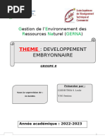 Esposer Developpement Embryonnaire