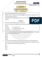 JEE Main Test - 07 (Paper - 01) - Answer Key & Solution Explanation - 17-Nov-2024