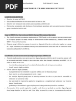 IFRS 5 Non-Current Assets Held For Sale and Discontinued Operations Lecture Notes (Student Copy)