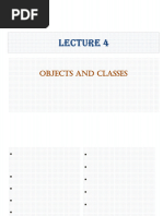 Lecture Four Objects and Classes