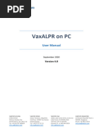 VaxALPR 4.0 Users Manual Sept 2020