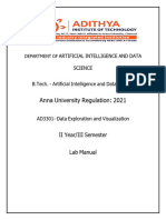 Data Exploration and Visualization Laboratory - AD3301 - Lab Manual