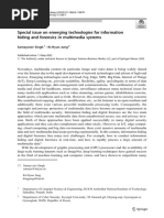 Special Issue On Emerging Technologies For Information Hiding and Forensics in Multimedia Systems