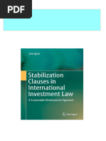 Instant Download Stabilization Clauses in International Investment Law A Sustainable Development Approach 1st Edition Jola Gjuzi PDF All Chapter