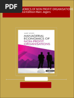 Immediate Download MANAGERIAL ECONOMICS OF NON PROFIT ORGANISATIONS 1st Edition Marc Jegers Ebooks 2024