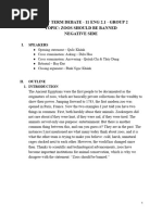 End of Term Debate Outline - Group 2 - 11 Eng 2.1