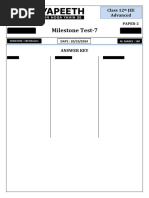 Milestone Test - 07 (Paper 2) - Answer Key