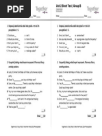 Together kl5 Short Test U2 Speaking AB