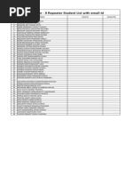 List 2 Sem II Repeater List With Email Id