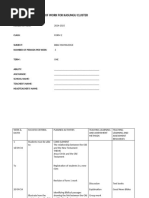 Schemes and Records of Work For Kasungu Cluster: Academic Year