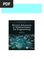 Recent Advances in Mathematics For Engineering (Mathematical Engineering, Manufacturing, and Management Sciences) 1st Edition Mangey Ram (Editor)