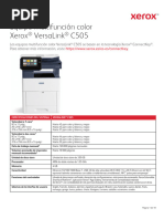 Equipo Multifunción Color Xerox Versalink C505