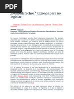 ¿Neuroderechos - Razones para No Legislar