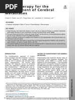 Chemotherapy For The Management of Cerebral Metastases