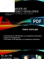 HR Manager as Competency Developer