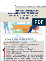 Mastering Contract Management Training 2022