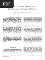 Application of Kenaf Fibre for Minor Reinforcement in Concrete Production