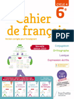 Hachette Cahier de Francais 6e