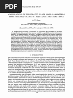 1975 - Calculation of perforated plate parameters - Guess
