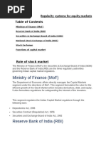 Regularity  systems for equity markets