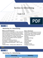 Unit 1.1- Introduction to Advertising