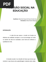 Inclusão Social Na Educação