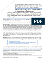 Effect of three endodontic sealers on  the bond strength of prefabricated fiber  posts luted with three resin cements