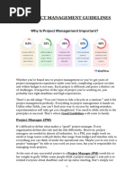 FGE 582 PROJECT MANAGEMENT MATERIALS - PROJECT   MANAGEMENT GUIDELINES