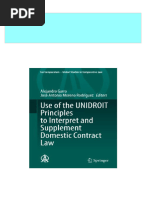 Download full Use of the UNIDROIT Principles to Interpret and Supplement Domestic Contract Law Alejandro Garro ebook all chapters