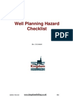 Well Planing Hazard Checklist