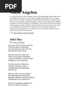 maya angelous poems