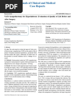 VATS Sympathectomy for Hyperhidrosis: Evaluation of Quality of Life Before and After Surgery