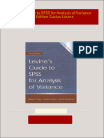 [Ebooks PDF] download Levine s Guide to SPSS for Analysis of Variance 2nd Edition Gustav Levine full chapters