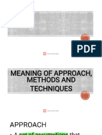 Approaches Methods and Techniques in Teaching Epp 1