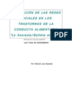 Aportación de Las Redes Sociales en Los Trastornos de La Conducta Alimentaria "La Anorexia/Bulimia en Casa"