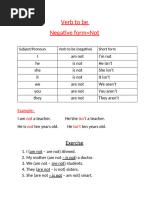 Session 4 Verb to Be (Negative)