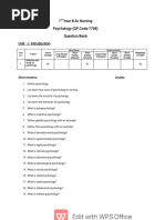 Psychology Question Bank (1)