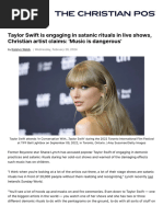 Taylor Swift engaging in satanic rituals in shows, musician says _ Entertainment