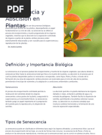 14) Senescencia y Abscision en Plantas